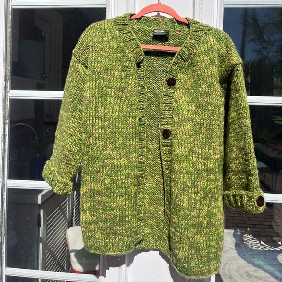 Ganesh Himal Handknit Cardigan Sweater - Picture 1 of 6